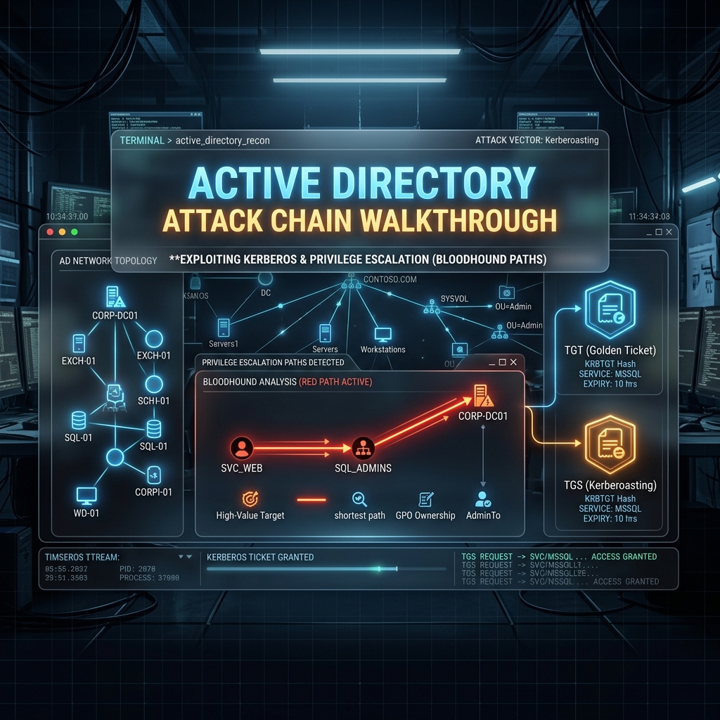 Active Directory attack chain banner